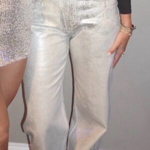 Abercrombie & Fitch Silver Straight Leg Pants